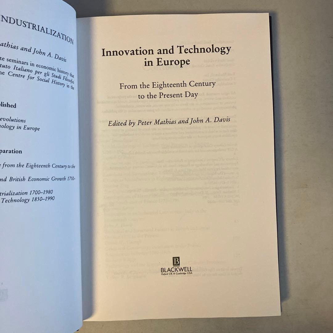 洋書 Innovation and Technology in Europe