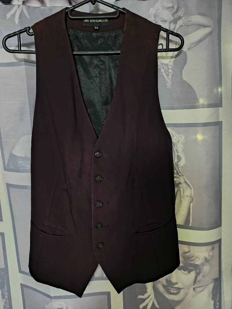 ANN DEMEULEMEESTER ダークパープル ベスト 34