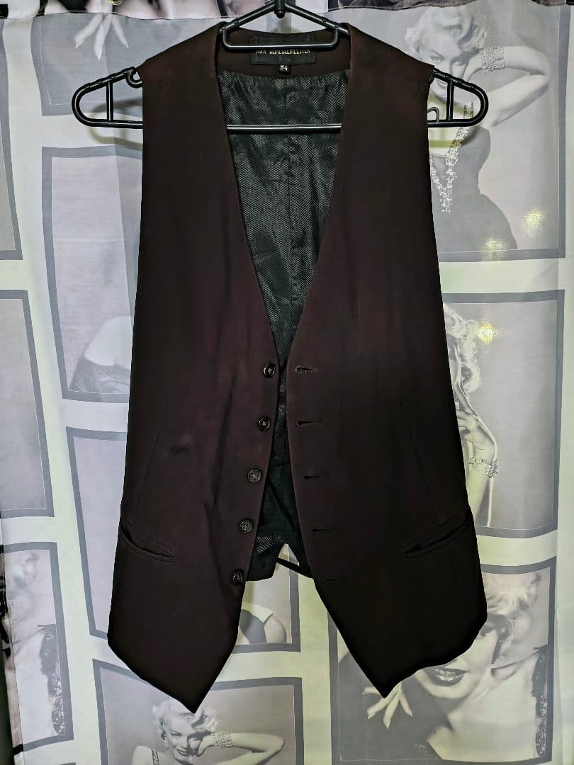 ANN DEMEULEMEESTER ダークパープル ベスト 34