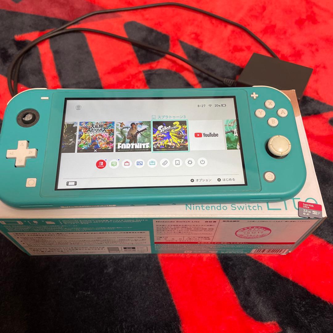 Nintendo Switch Lite ターコイズ ジャンク品スプラ3付き