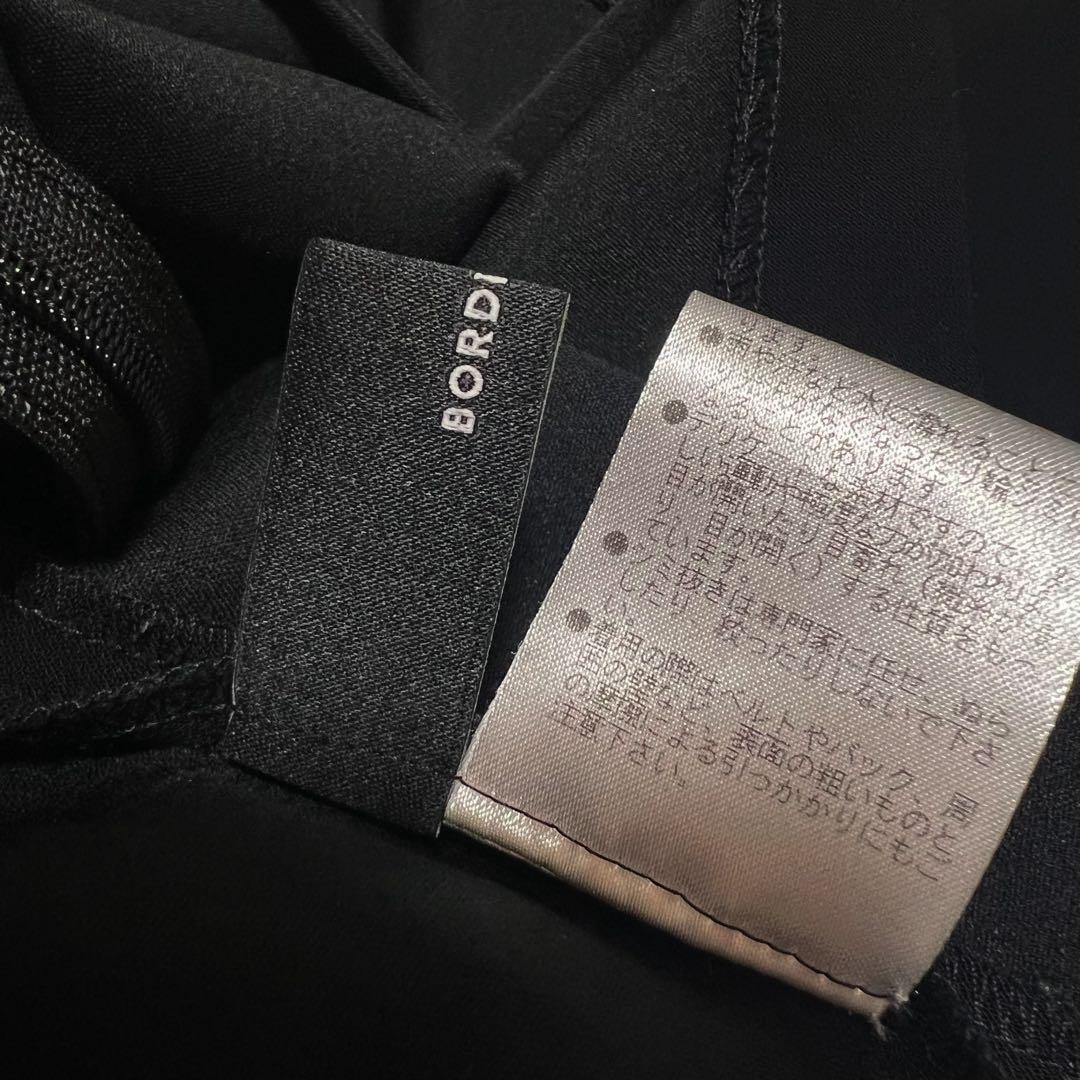 ボーダーズアットバルコニー BLOUSE NOIR ブラウス ハイネック シアー