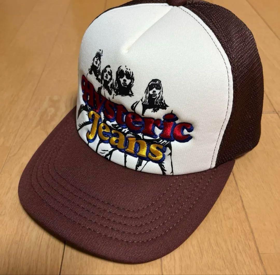 Hysteric Jeans メッシュキャップ ホワイト/ブラウン