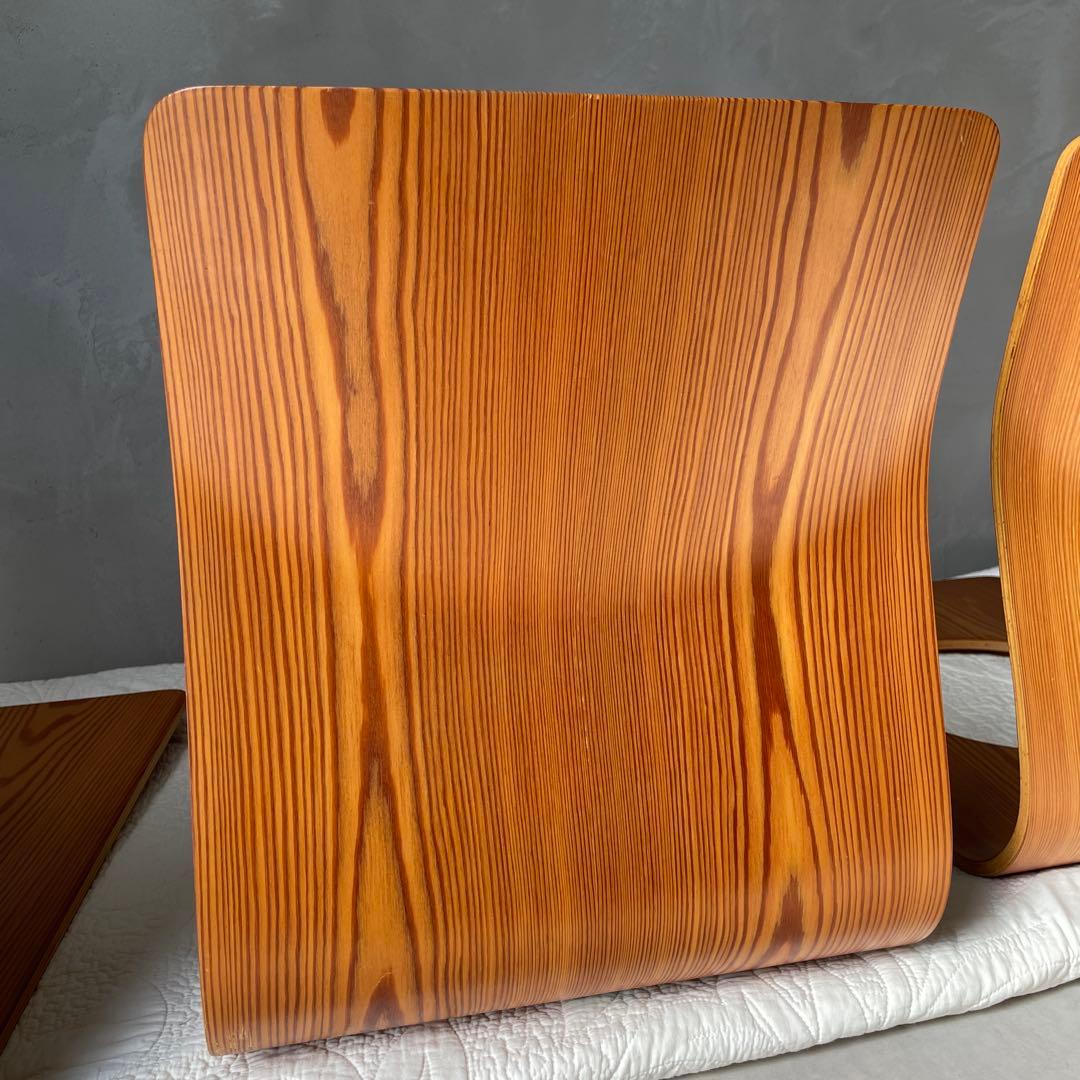 天童木工　座椅子　３個　旧ロゴ　シールあり　藤森健次　デザインの銘品