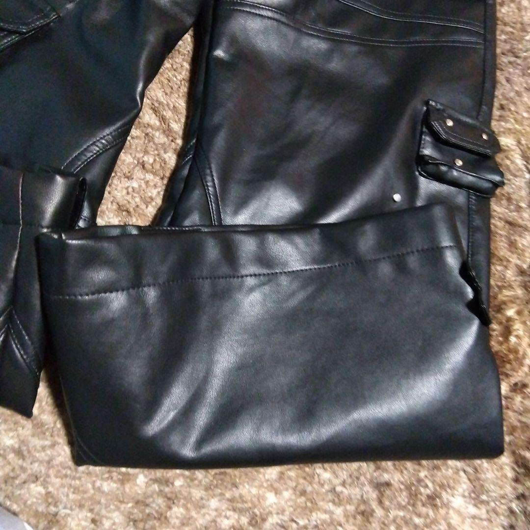 【新品】COZY WORLDWIDE コジーワールドワイドレザーカーゴパンツ S