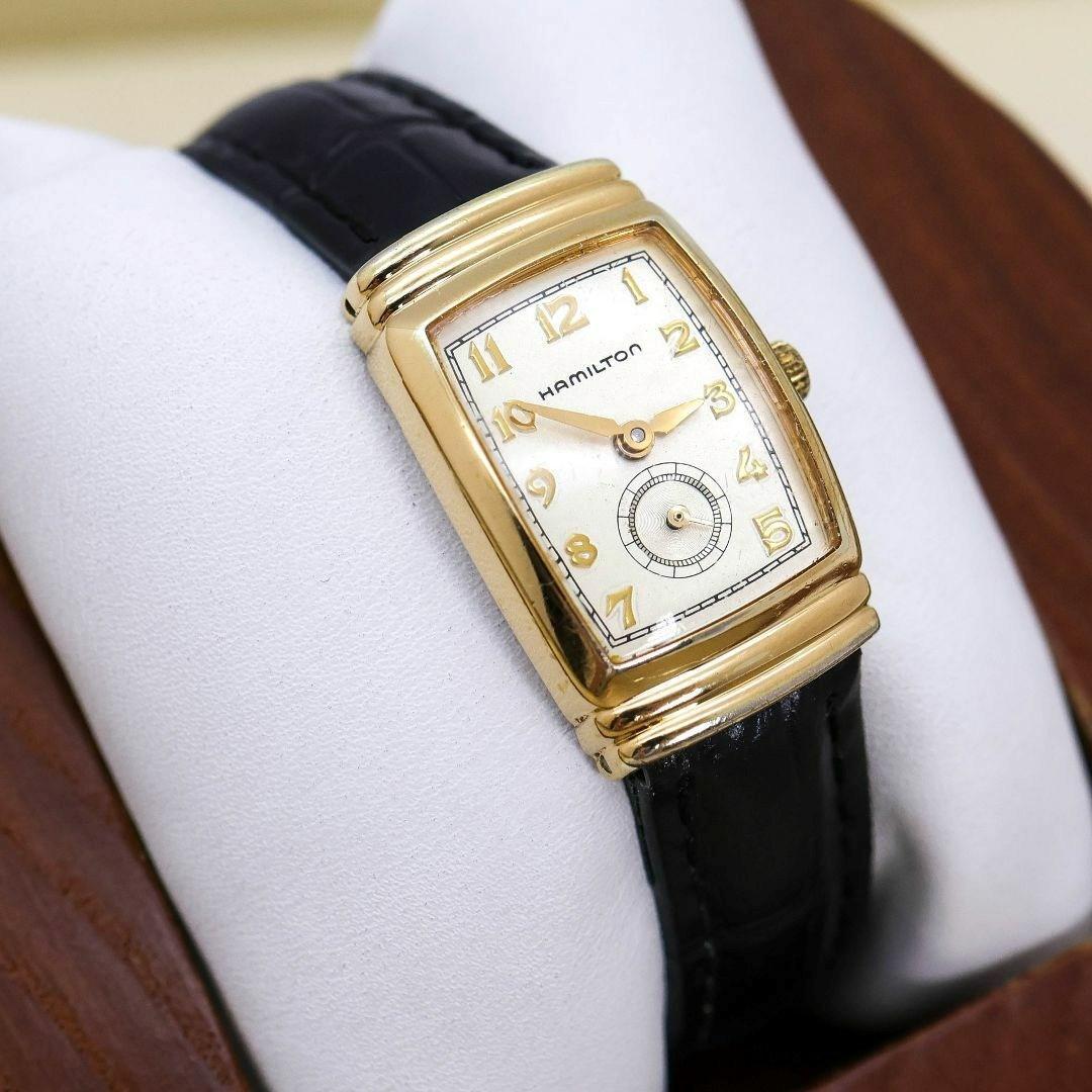 稼働 HAMILTON 腕時計 トノー スモセコ 6200A 1715