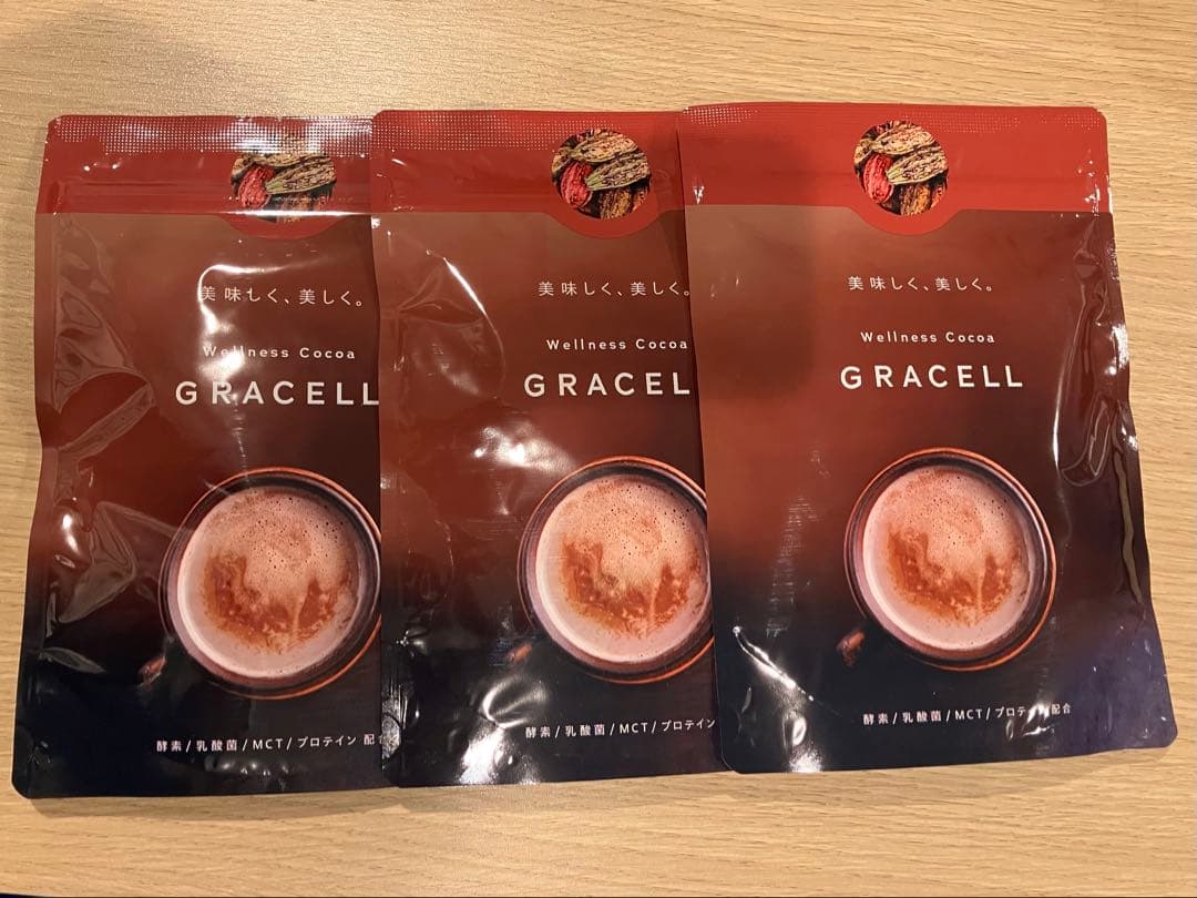 【新品3袋】GRACELL ウェルネスココア 100g