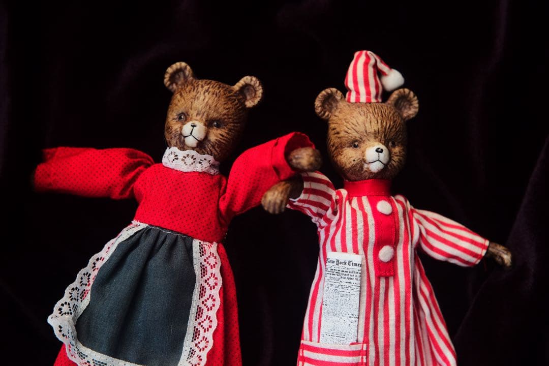 ヴィンテージ チャイナヘッドドール ベア オーナメント クリスマス ビスクドール