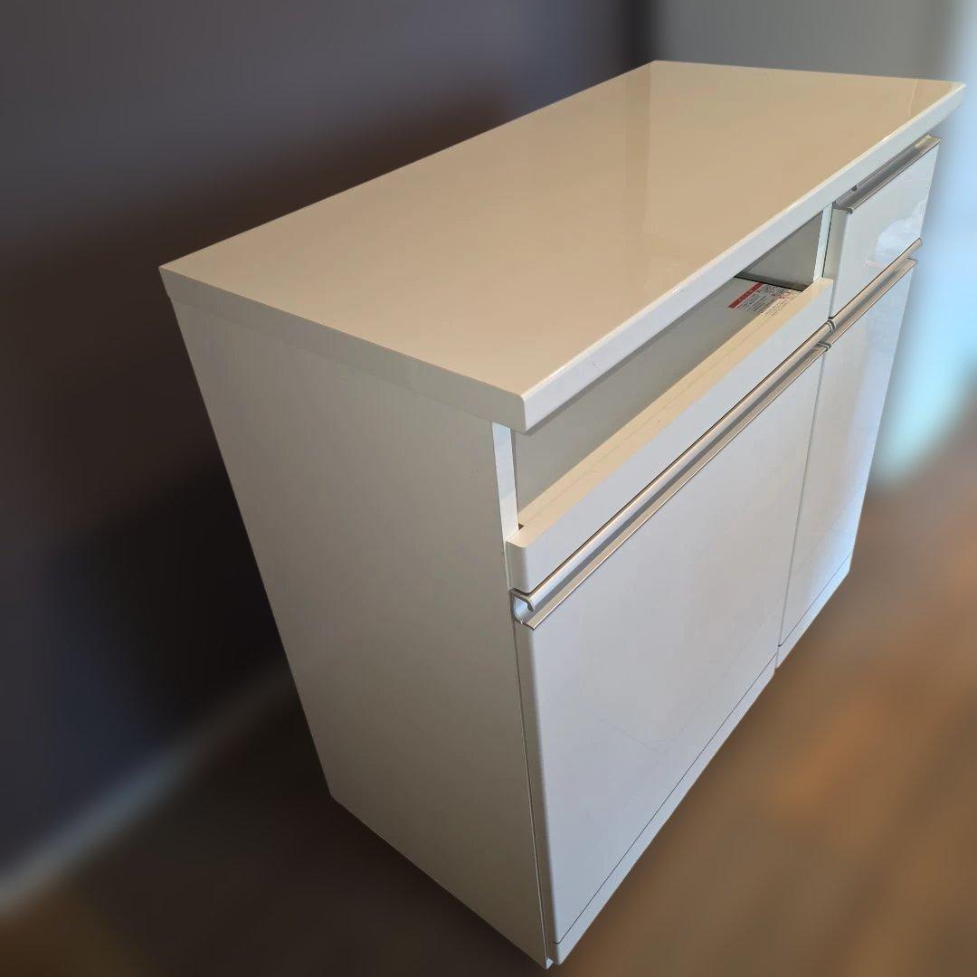 キッチンカウンター　食器棚　ゴミ箱収納付き　レンジ台　創愛ファニチュア