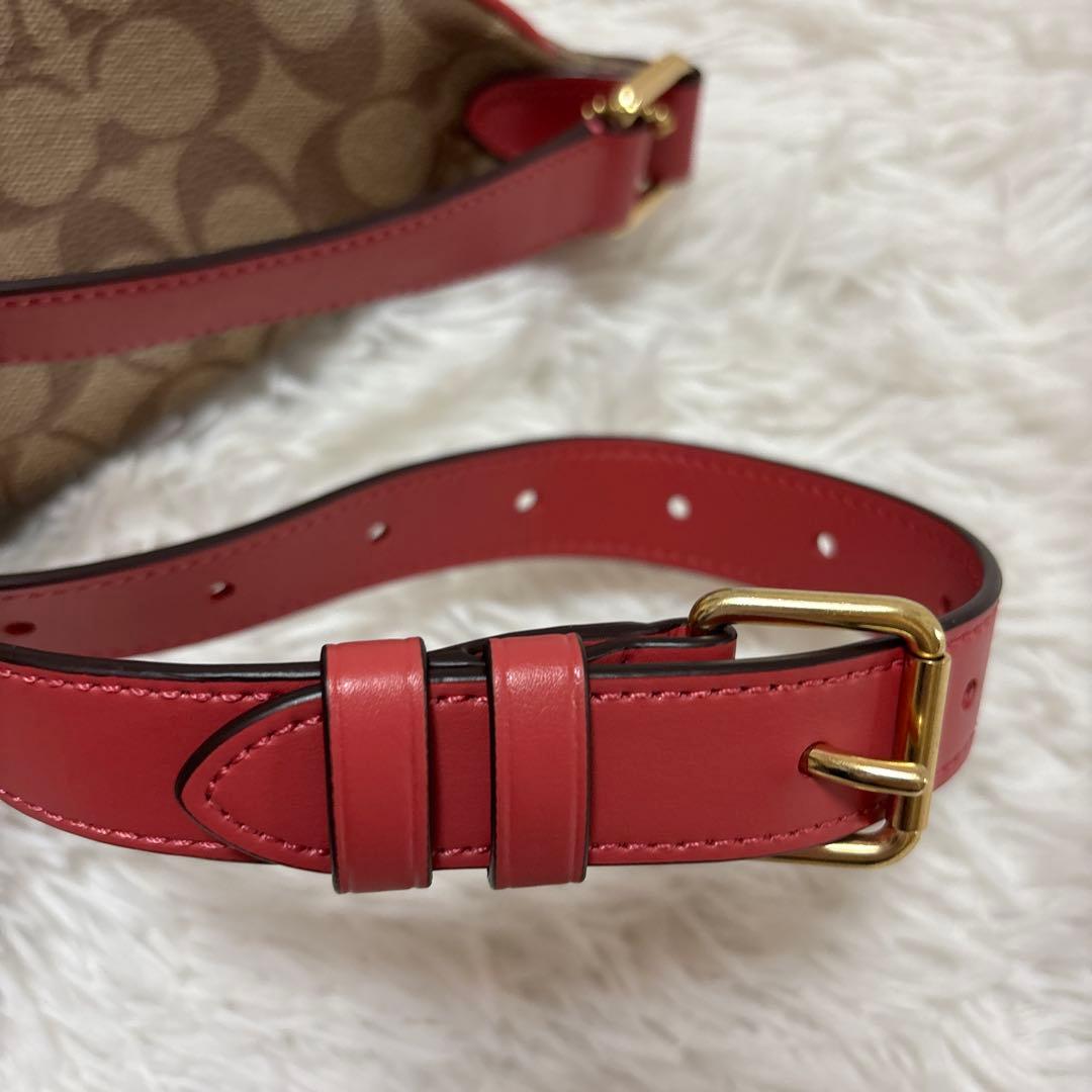☆美品 COACH シグネチャー ボディバッグ ショルダーバッグ ピンク 希少