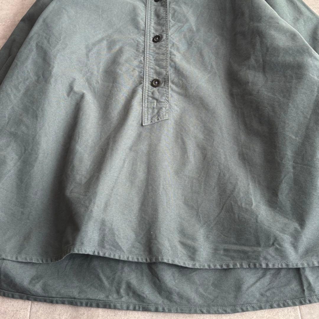 近年✨MHL. SOFT HOPSACK コットン バンドカラー シャツ Ⅰ