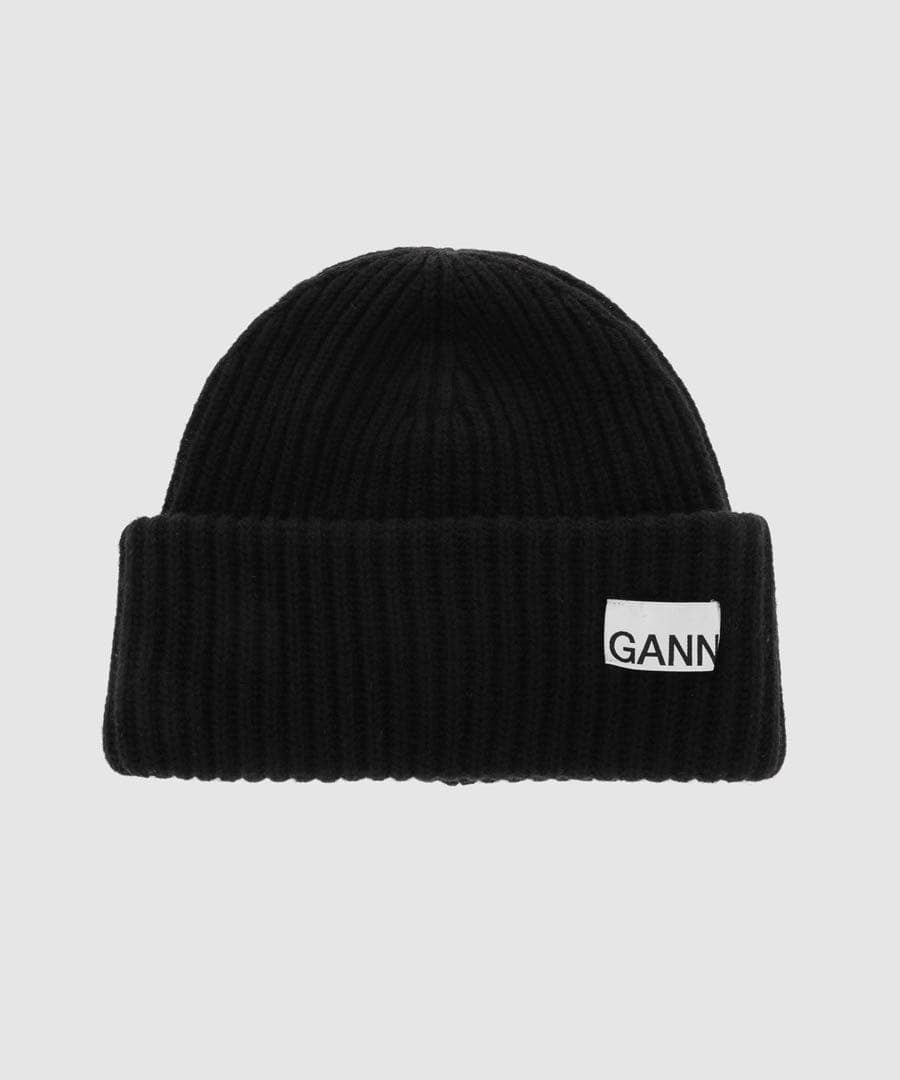 帽子 GANNI Structured Rib Beanie