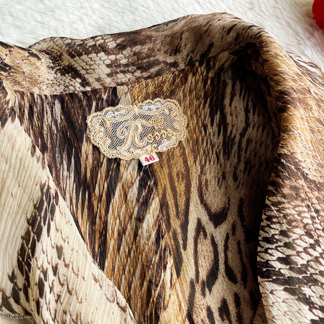 Rossa インポートロッサ★シルク パイソン柄 スカートスーツ【大きいサイズ】