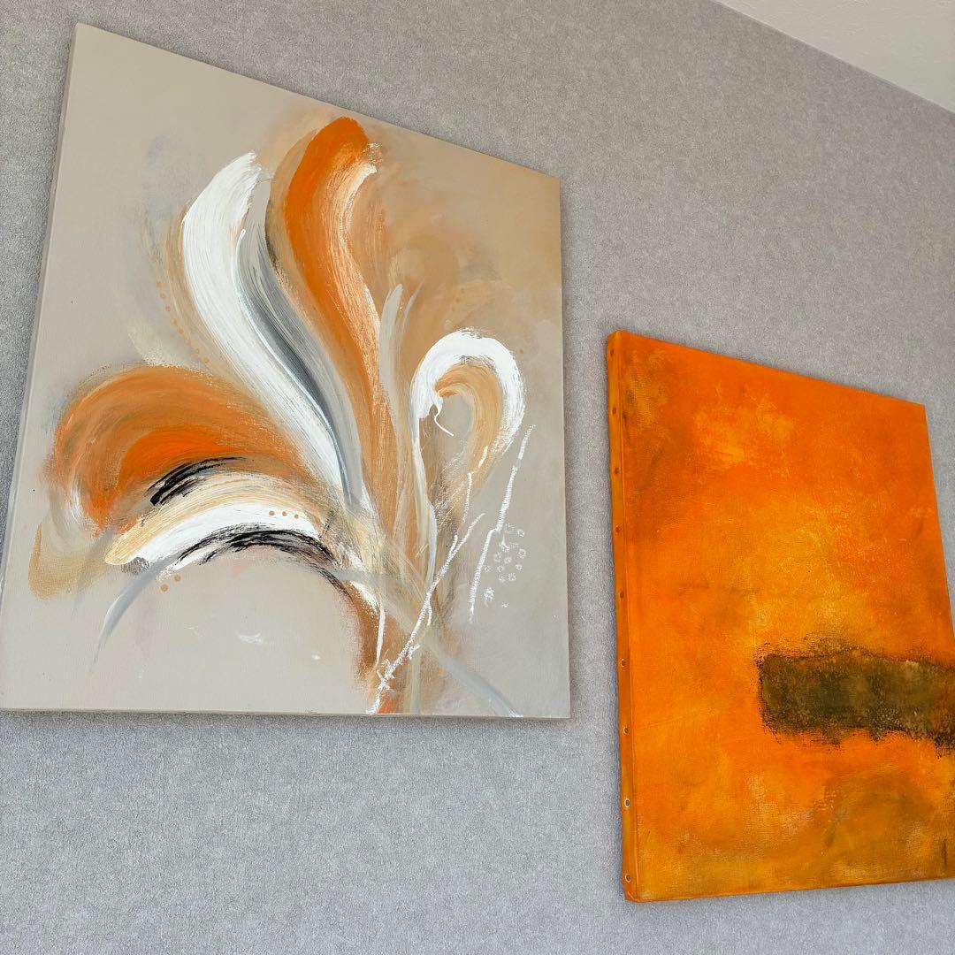 現代アート　53×45.5㎝　2枚セット　モダン　アートパネル　インテリア　絵画