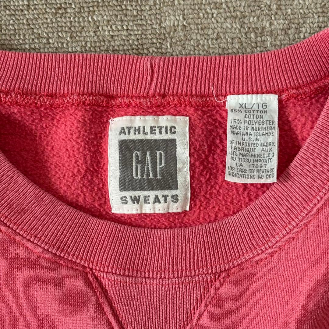 90s OLD GAP スウェット 無地 ピンク XL