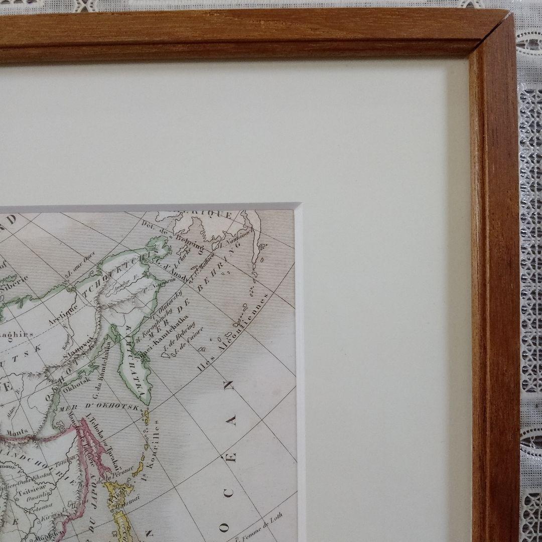 アレクサンドル・ヴュイユマン 銅版画『オリジナル　アジア古地図』1850年頃制作