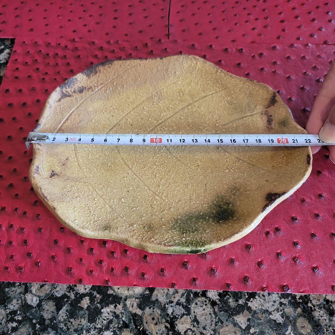 各務 周海 黄瀬戸木葉皿