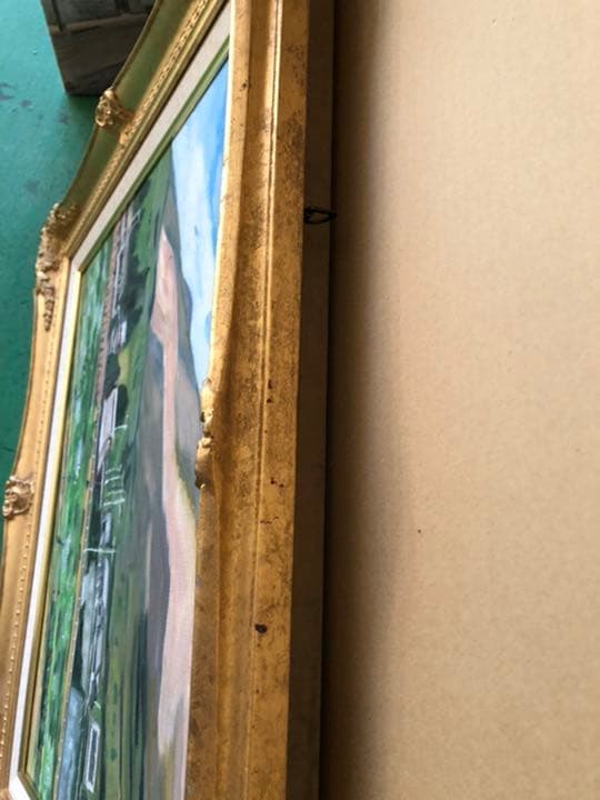 F10 アクリルなし 額縁 額 油絵 絵画 アンティーク ゴールド
