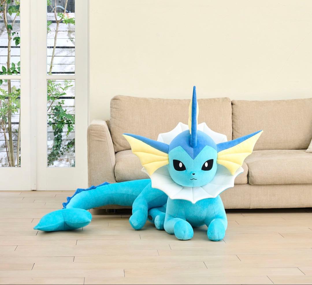 ポケモンセンターぬいぐるみ 等身大 シャワーズ 寝そべり