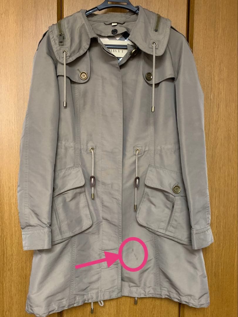 Burberry Brit バーバリー　モッズコート　玉虫色　 訳あり