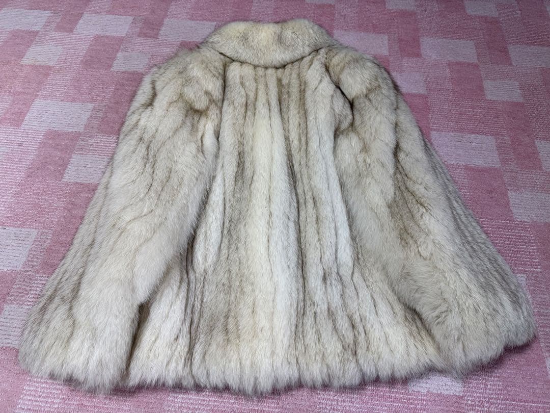 ☆ブルーフォックス☆ハーフコート　毛皮コート ショート丈　13号