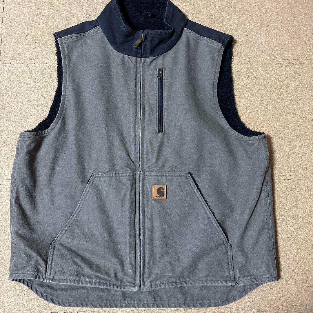 Carhartt ダックベスト L ダークベージュ