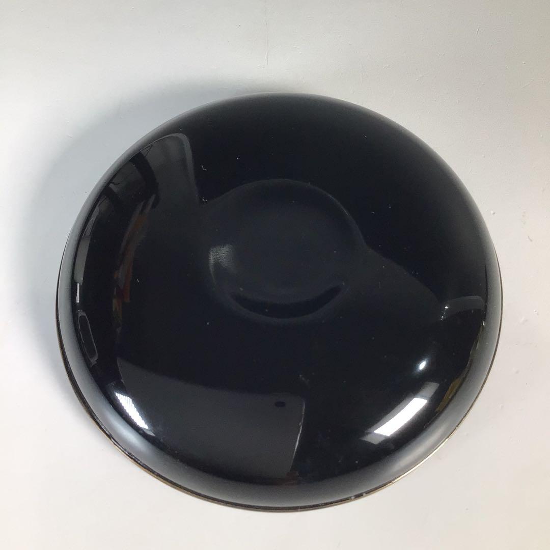 Ｎ４６０　香合　『黒漆塗』『宮田宗景作』『蟹蒔絵』『丸香合』　共箱　茶道具