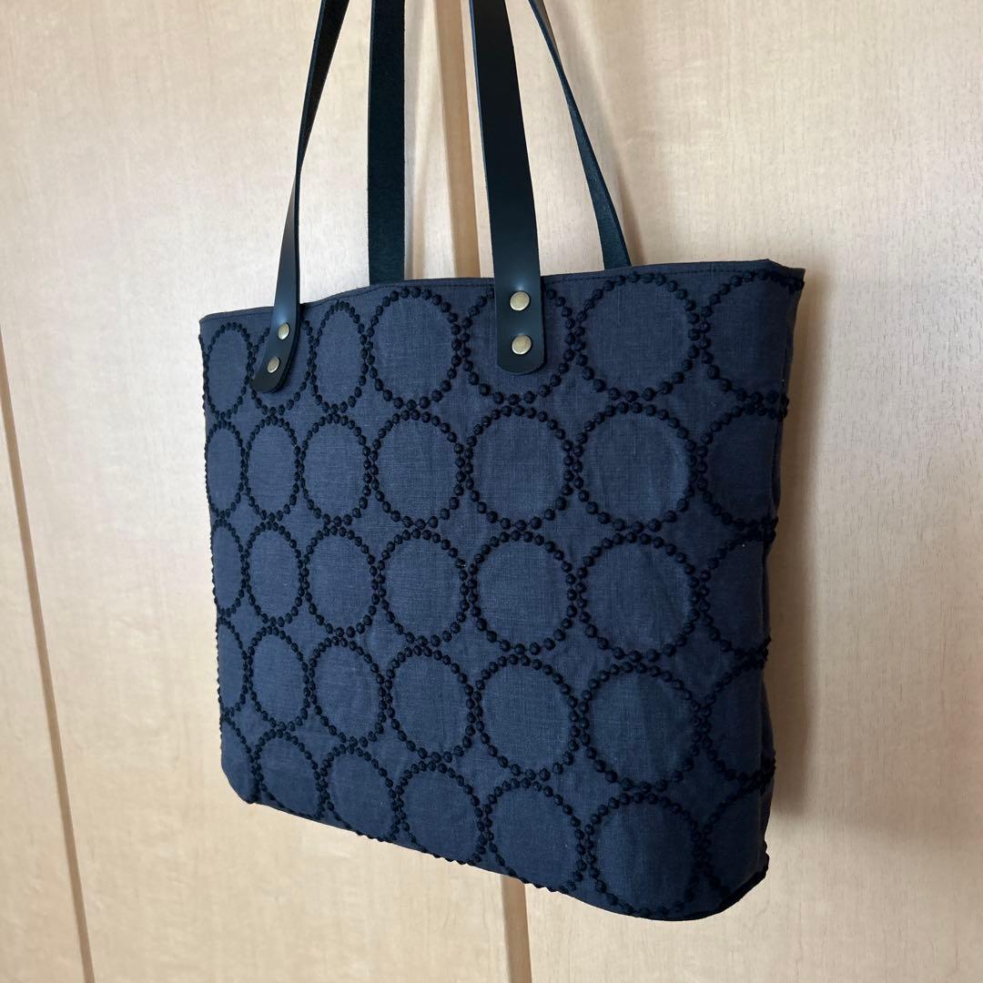 ハンドメイド　トートバッグ　A4サイズ　ミナペルホネン　タンバリン