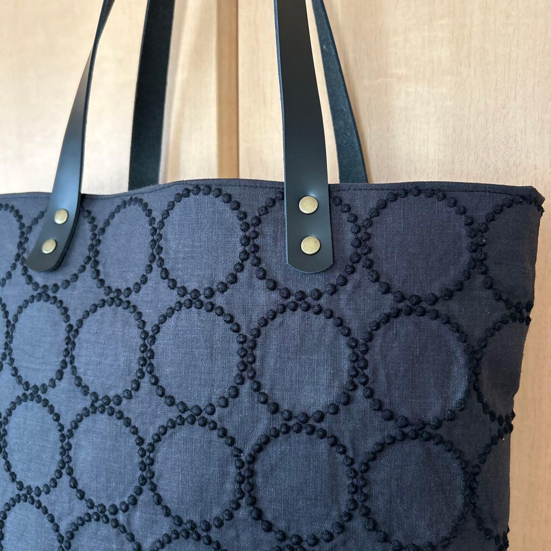 ハンドメイド　トートバッグ　A4サイズ　ミナペルホネン　タンバリン