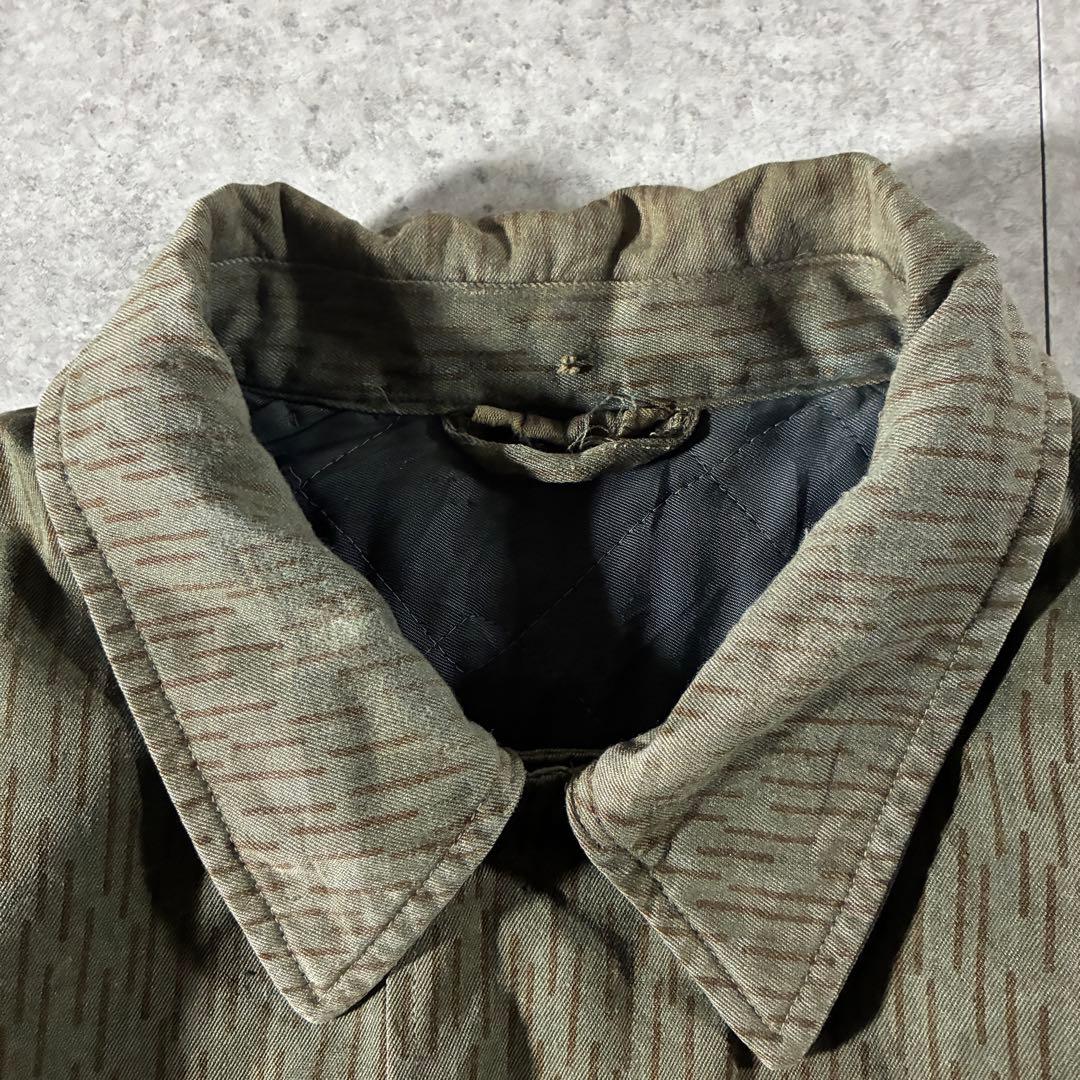 70s-東ドイツ軍実物NVAレインドロップカモミリタリージャケットフェード