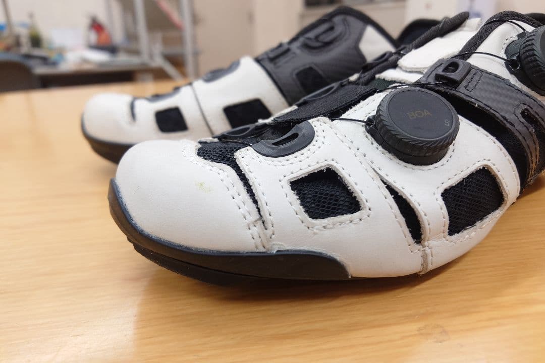 着用1回☆レイク CX242 サイクリングシューズ 26cm 白×黒 LAKE