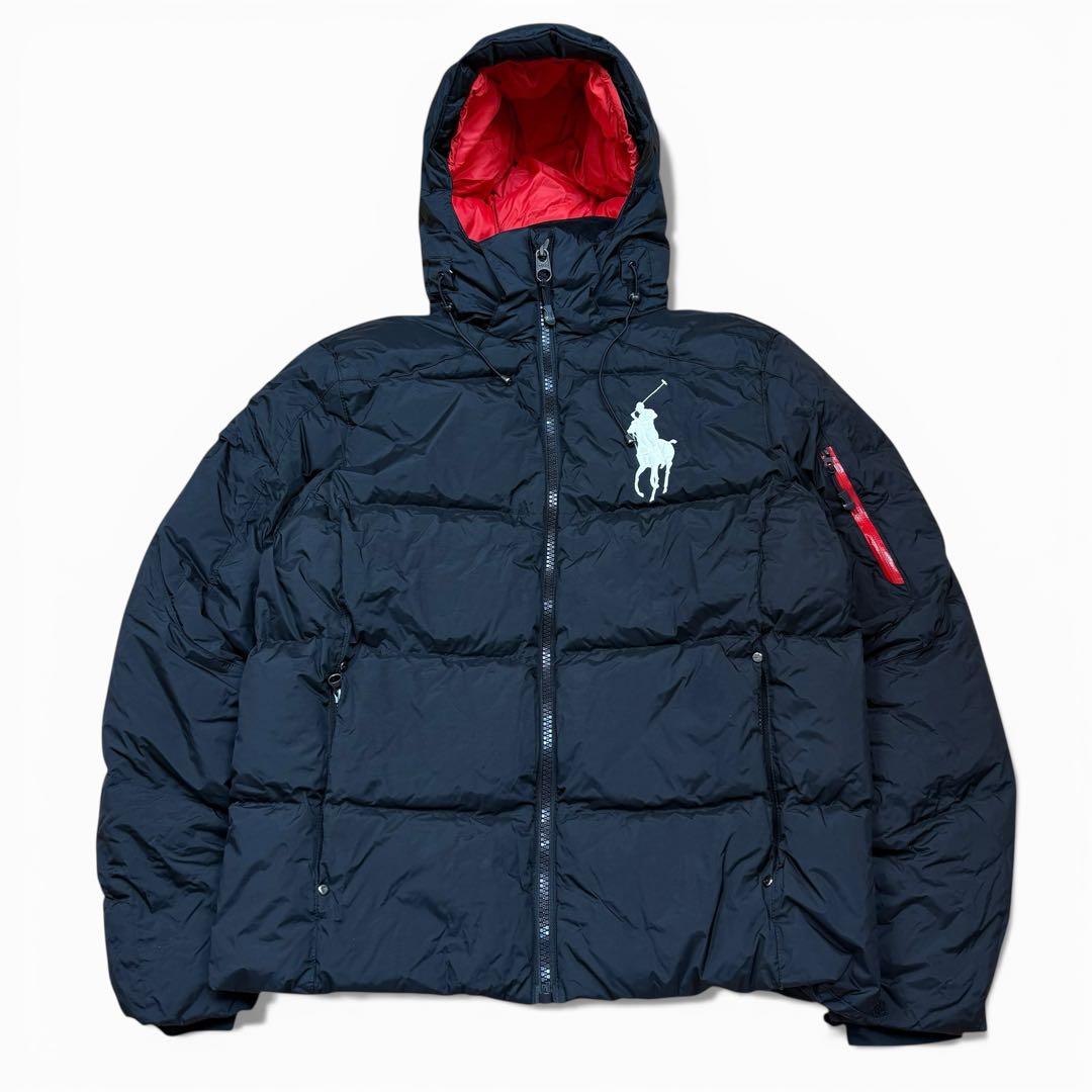 美品 ポロラルフローレン 現行 ダウンジャケット ビッグポニー 黒 Mサイズ