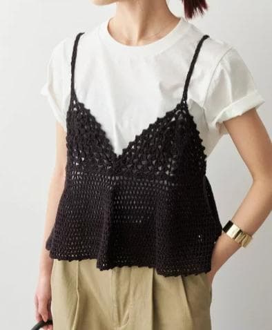 【Spick&Span】クロシェニットキャミソール（新品タグ付き）