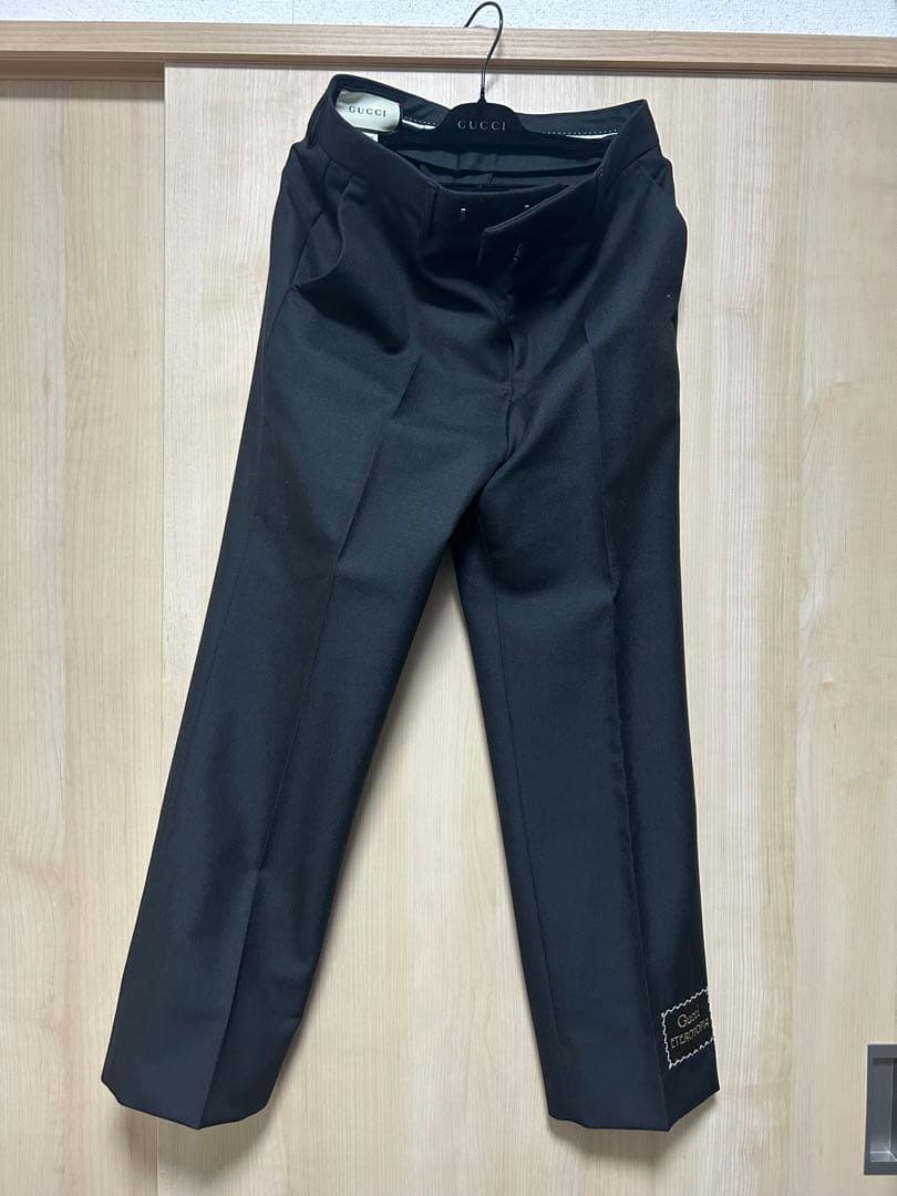 GUCCI　20SS プレーンロゴパンツ ブラック