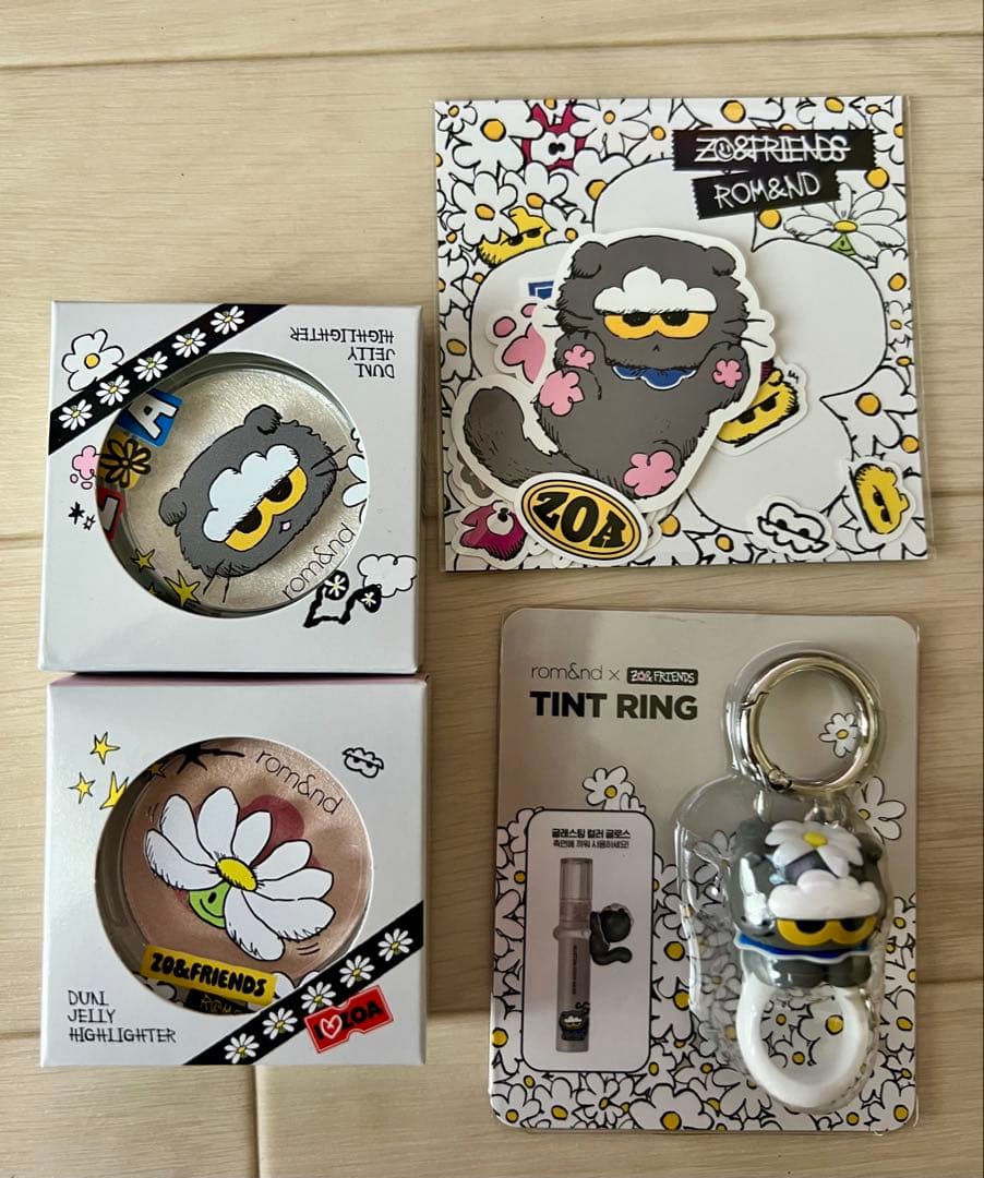 ロムアンド　ZOAコラボ　ハイライト ミニアイシャドウ　セット