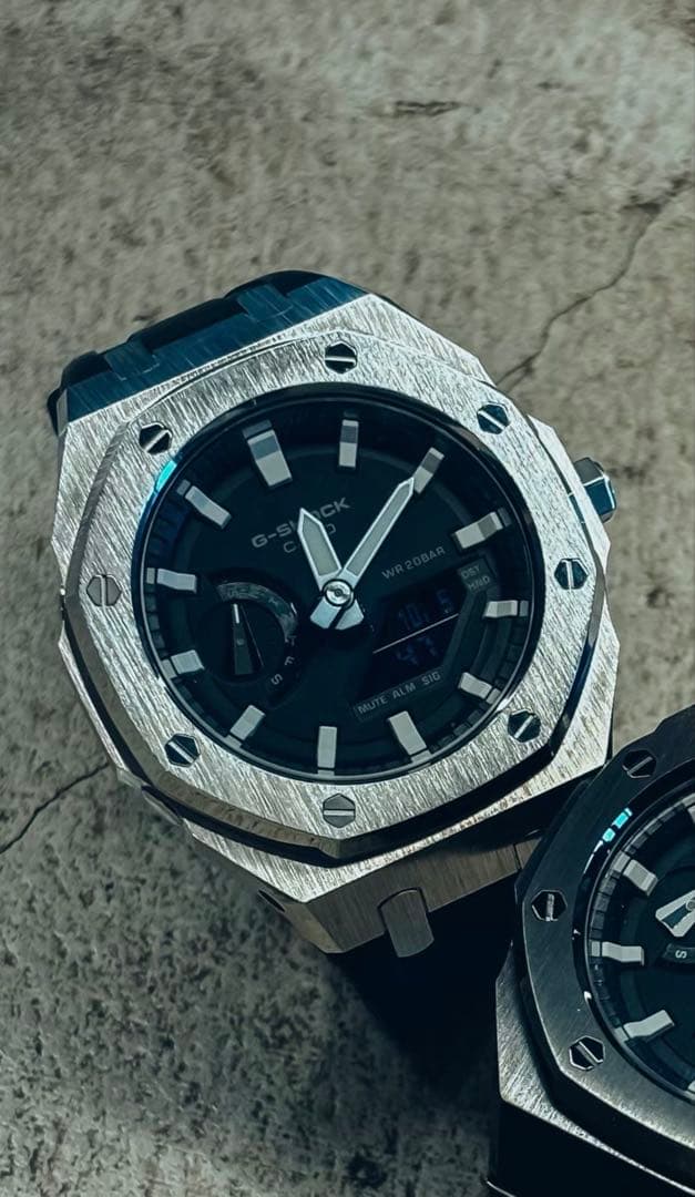 G-SHOCK GA-2100 カシオークカスタム シルバー その他付属品有