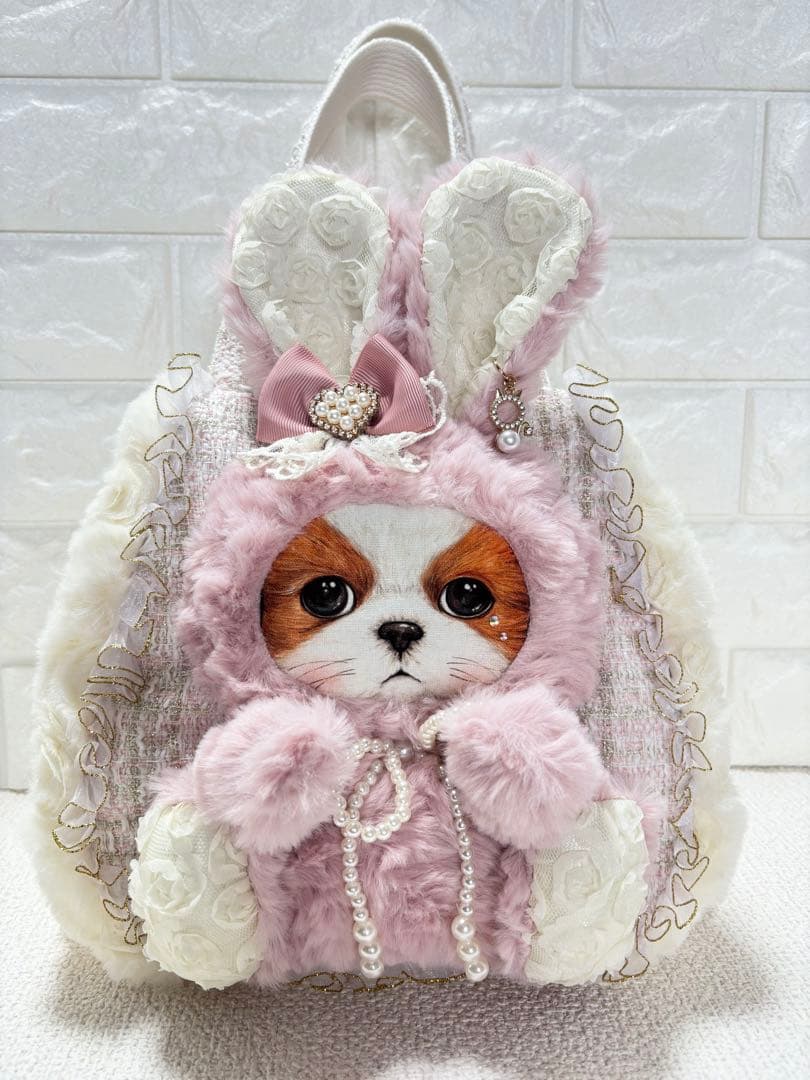 牡*❁様 コヤンイサムチョン　ハンドメイド　ファーバッグ　アンコちゃん　ツイード