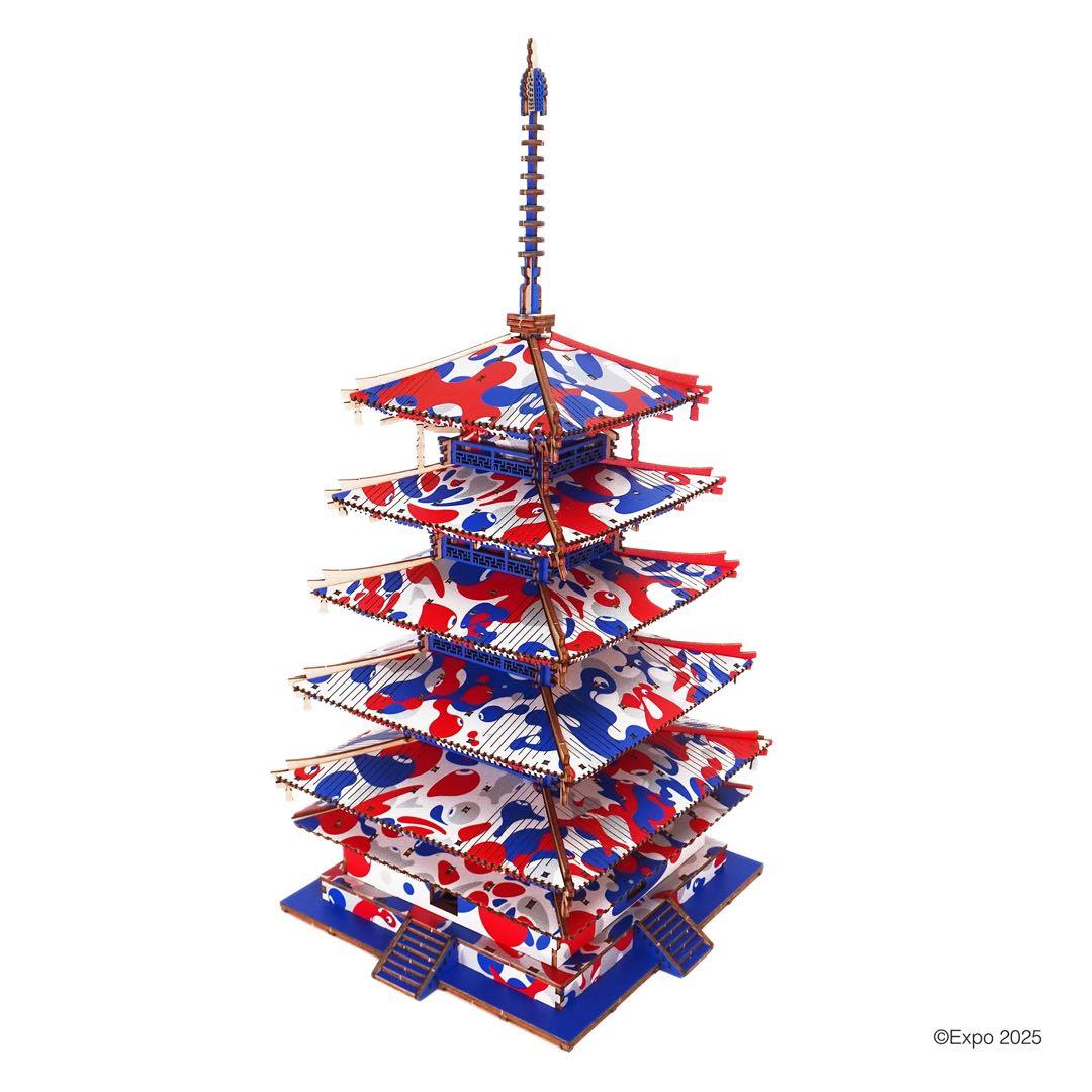 関西万博限定　kigumi 五重塔 ミャクミャクコラボ組み立てキット