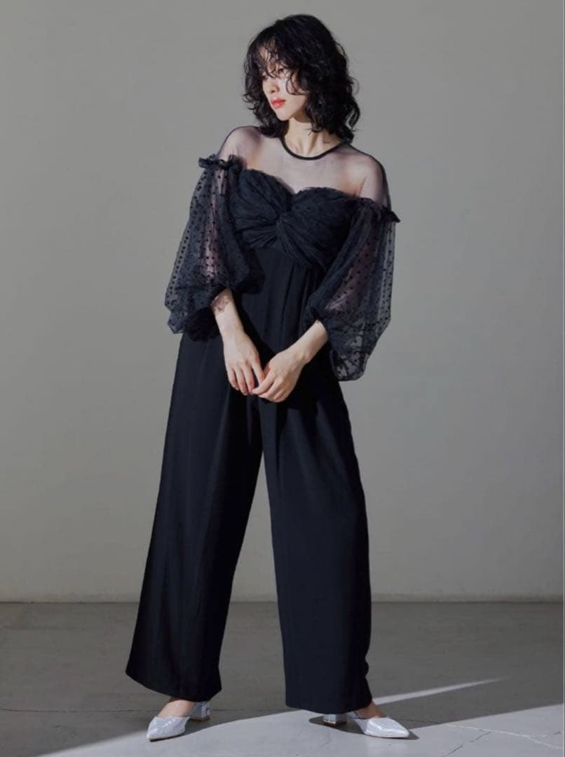 【ANDRESD】flocky dot pants dress