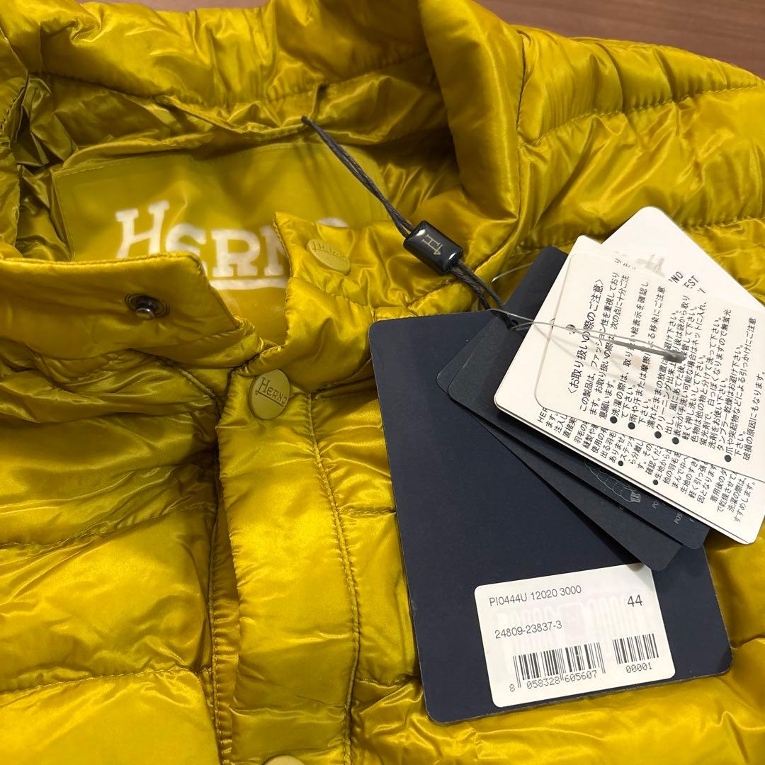 こ*う様 HERNO ヘルノ ダウンベスト 44 イエロー