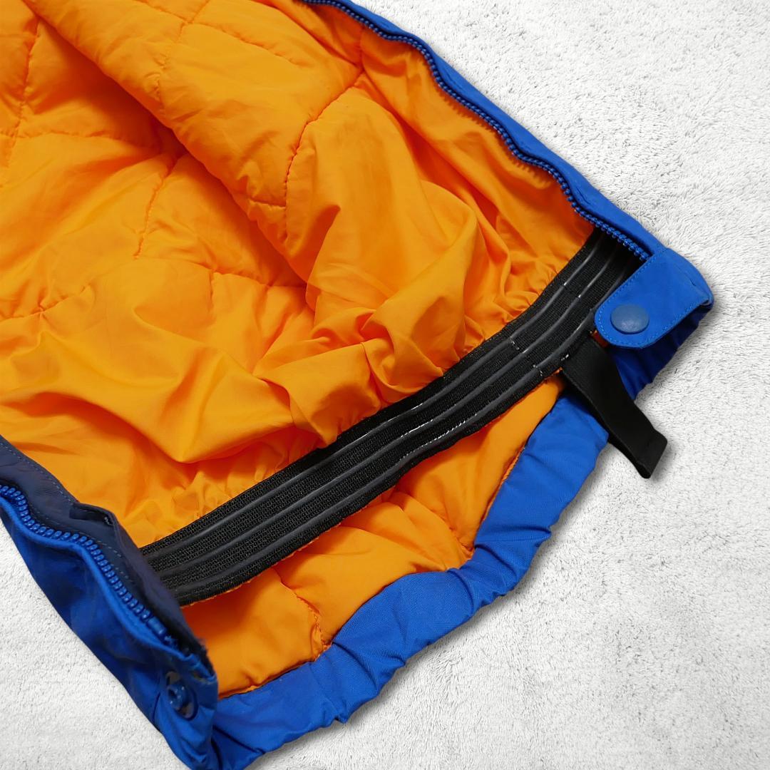 美品【モンベル】パウダーカバーオール スキーウェア 120 ジャンプスーツ 青