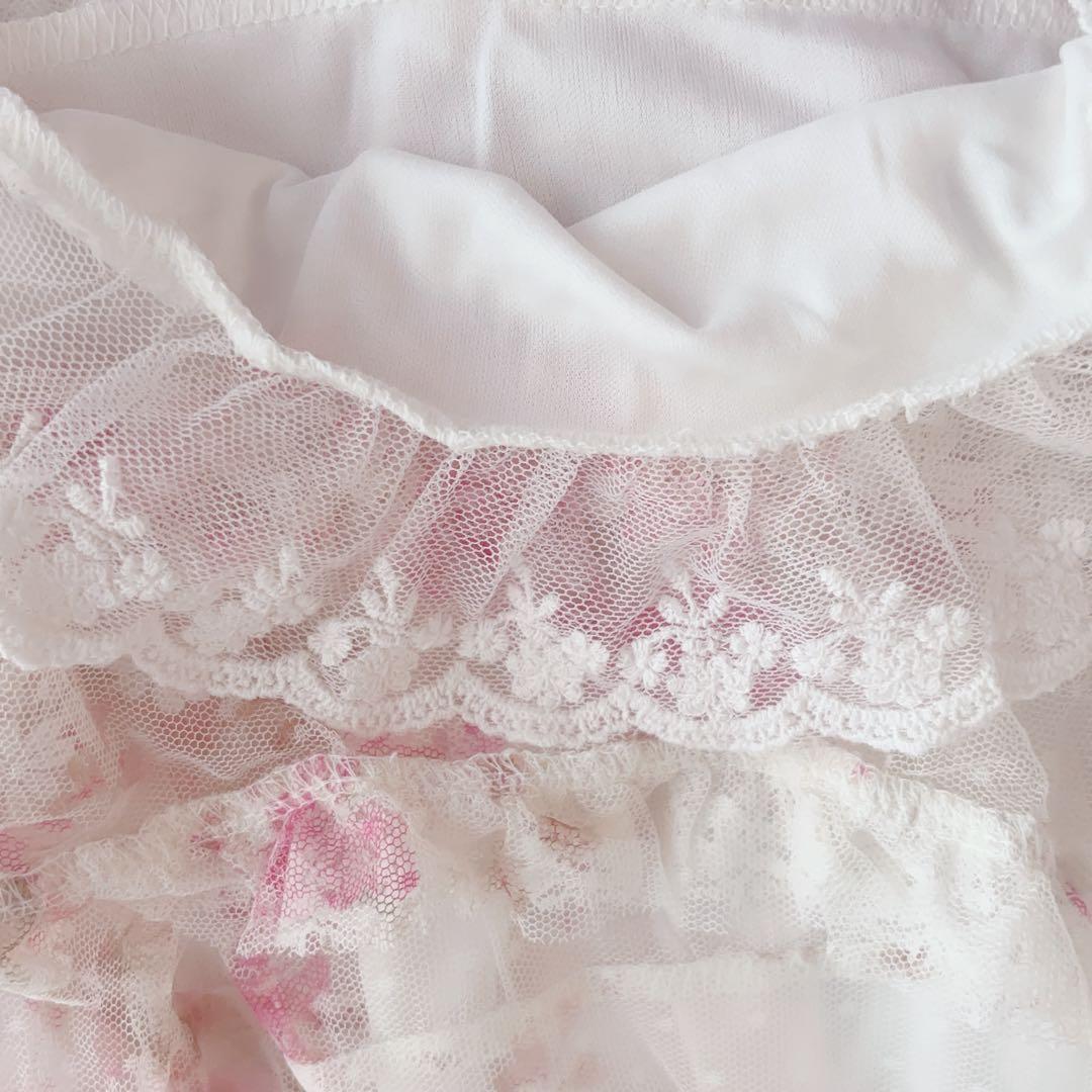 【タグ付】LIZLISA 総レース　花柄　ミニスカート　リボン