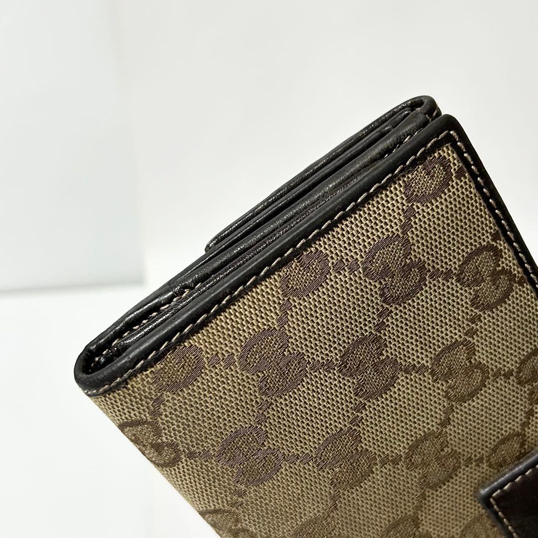 GUCCI 256933 2184 シェリーライン リボン 二つ折り 長財布