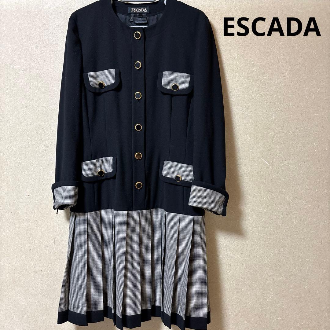 ESCADA エスカーダ　千鳥柄ワンピース