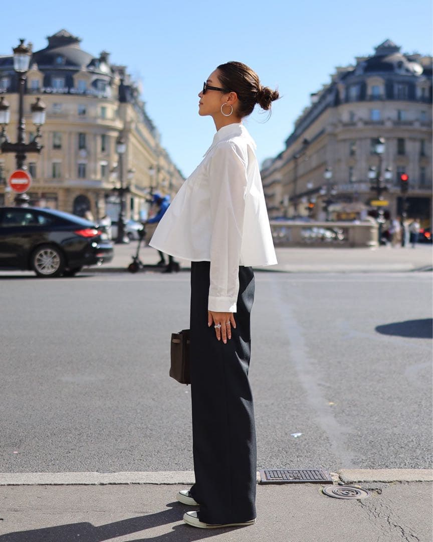 ジプソフィア　Tuck Long Sleeve Blouse