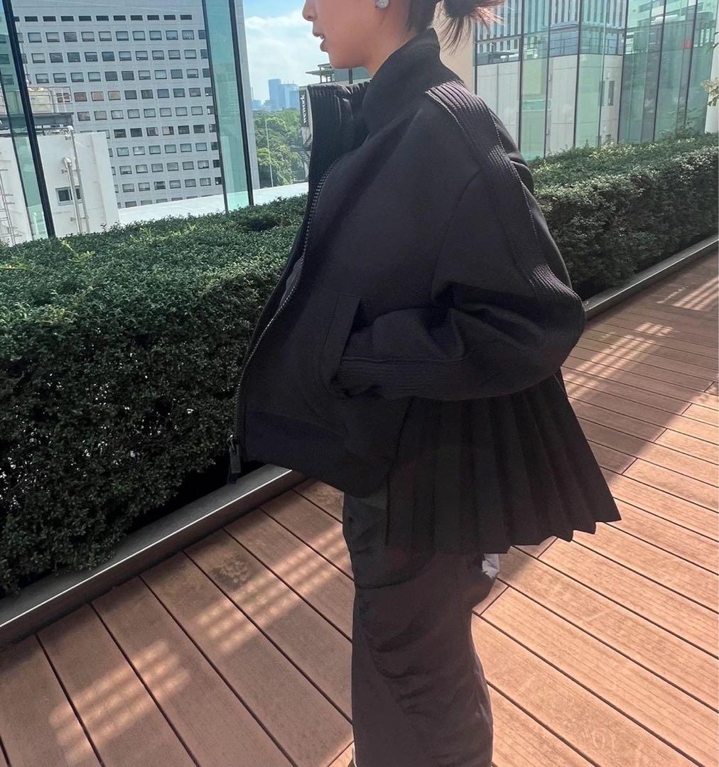 sacai テクニカルジャージーブルゾン プリーツ サイズ3