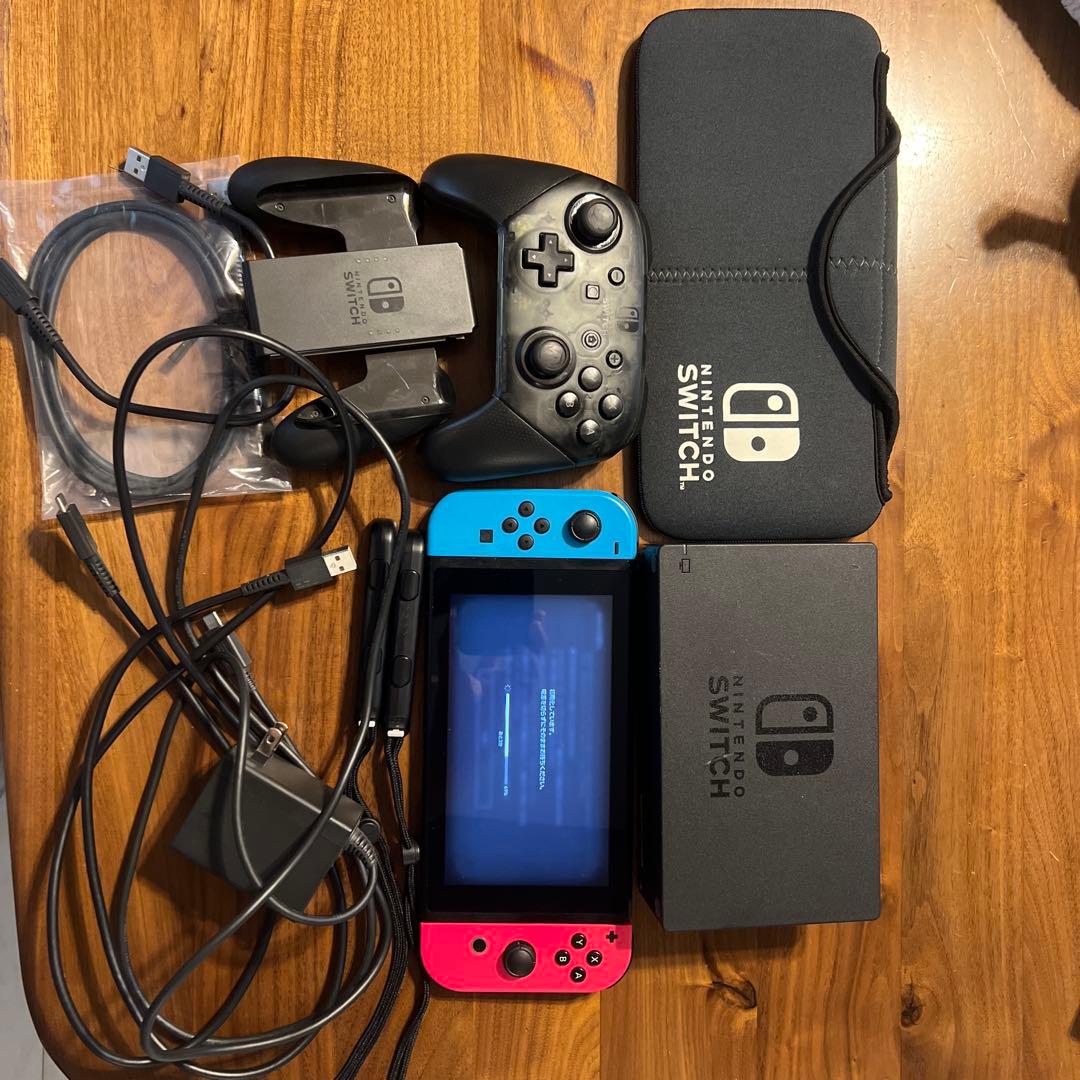 Nintendo Switch 本体 Joy-Con付 純正プロコン 、ケース付