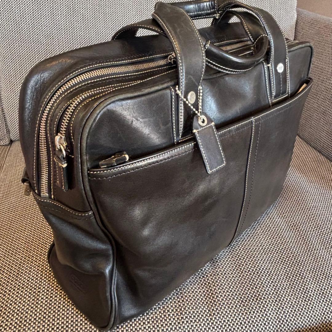 COACH コーチ ビジネスバッグ 本革レザー ブラック
