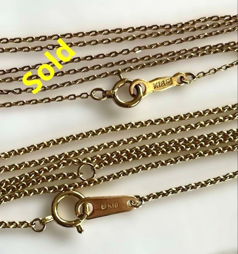 MIKIMOTO ゴールドチェーンネックレス K18 45cm 美品
