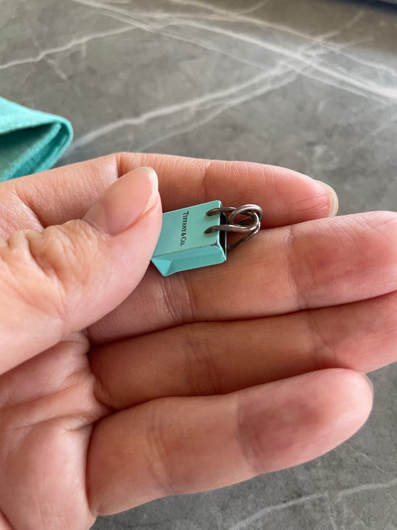 お値下げしました！希少ティファニー　ショップバック　チャーム