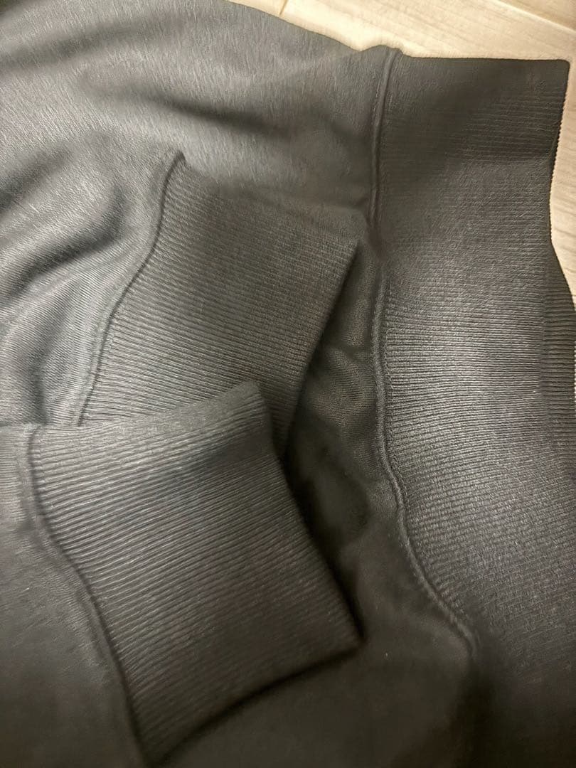 ブラック コットン混紡 トレーナー ブラック【M】